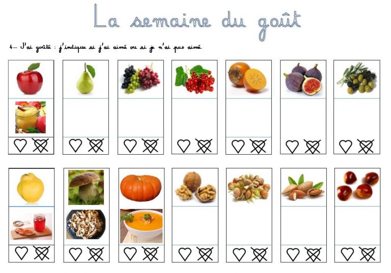 Activité Semaine Du Gout Maternelle Semaine du goût autour de l’automne