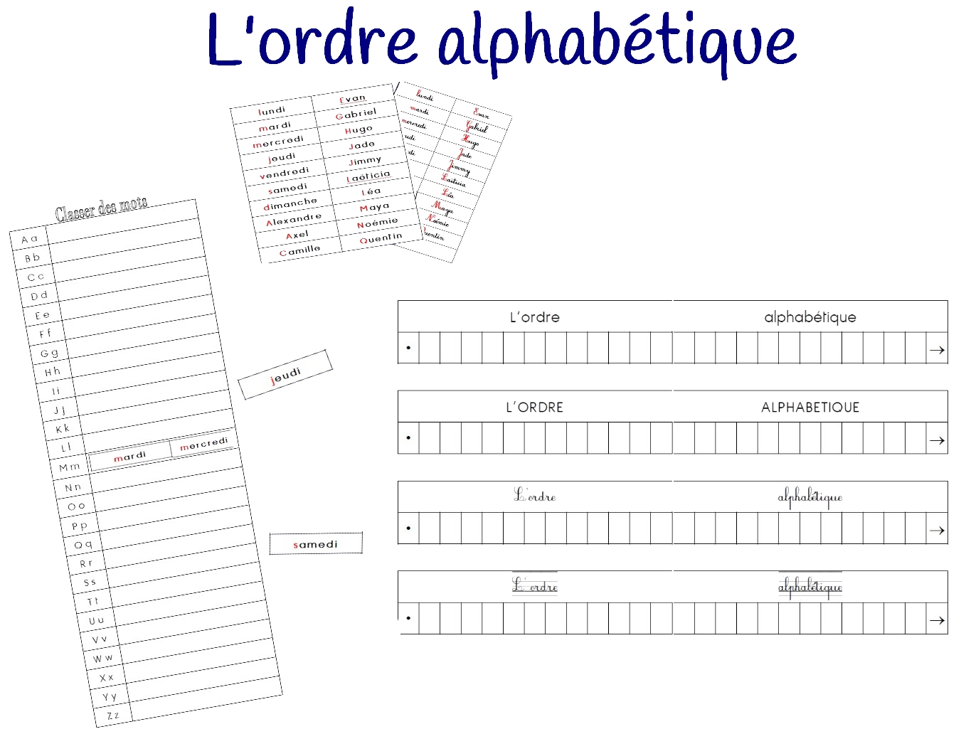 Lutin Bazar L Ordre Alphab tique Ce2 ETDKHL