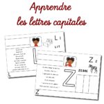 Fiches d’apprentissage des lettres majuscules