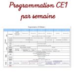 Programmation CE1 par semaine